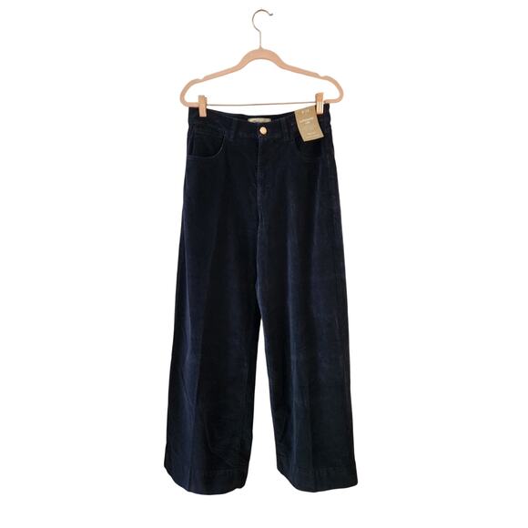NWT Madewell Superwide-Leg Pants in Velvet Navy Blue 28 - Picture 5 of 12